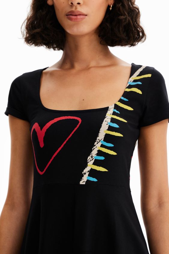Desigual moterys meniška a-line megzta suknelė apranga S606BV860
