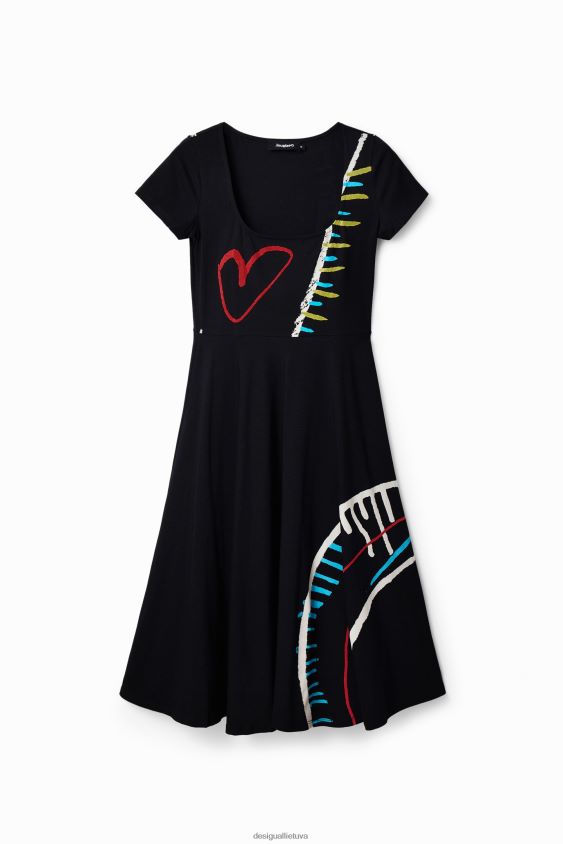 Desigual moterys meniška a-line megzta suknelė apranga S606BV860