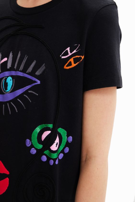 Desigual moterys meniška veido marškinėlių suknelė apranga S606BV330