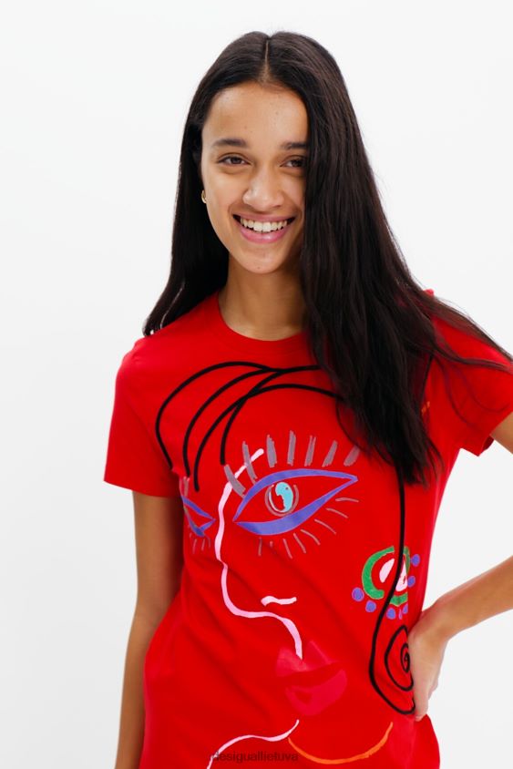 Desigual moterys meniška veido marškinėlių suknelė apranga S606BV945