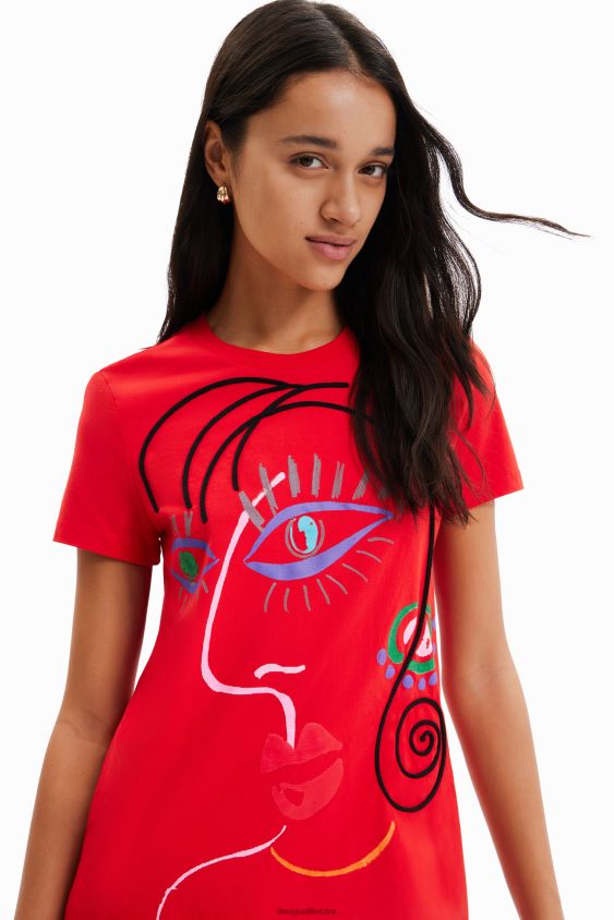 Desigual moterys meniška veido marškinėlių suknelė apranga S606BV945