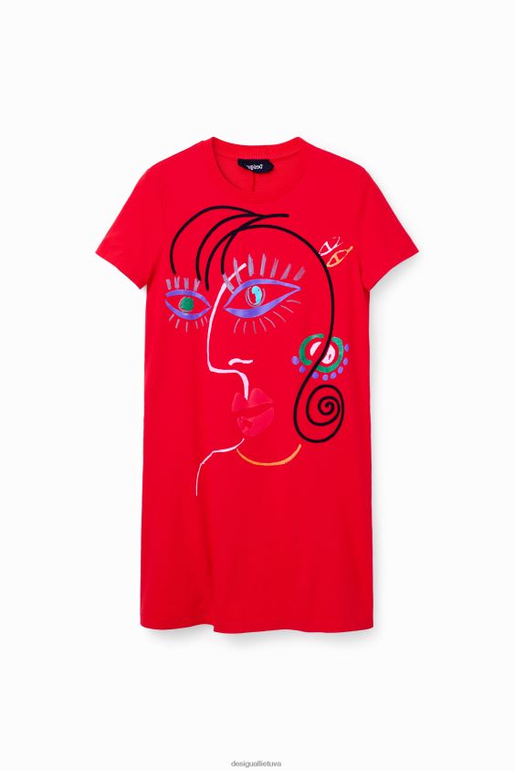 Desigual moterys meniška veido marškinėlių suknelė apranga S606BV945