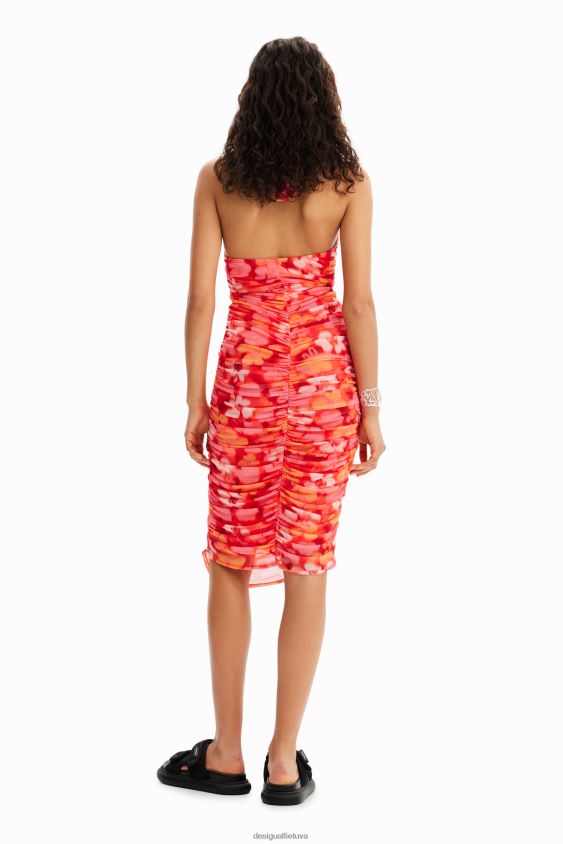 Desigual moterys midi suknelė su gėlėmis apranga S606BV364