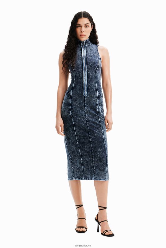 Desigual moterys nathy peluso midi suknelė su užtrauktuku apranga S606BV1166