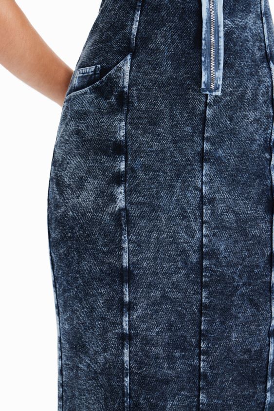 Desigual moterys nathy peluso midi suknelė su užtrauktuku apranga S606BV1166