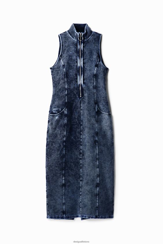 Desigual moterys nathy peluso midi suknelė su užtrauktuku apranga S606BV1166