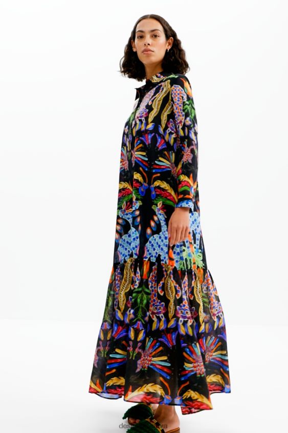 Desigual moterys stella jean maxi marškinėlių suknelė apranga S606BV20