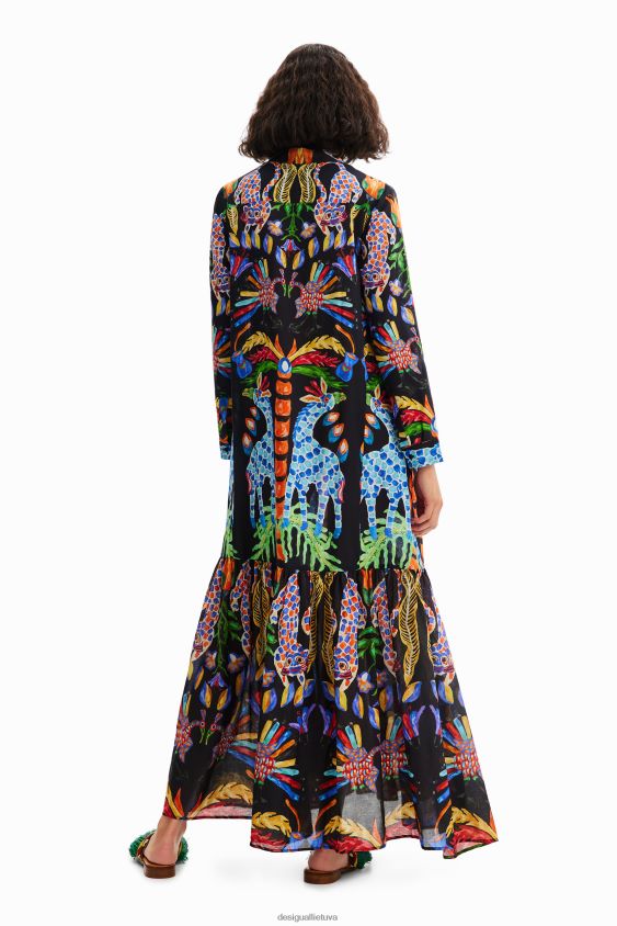 Desigual moterys stella jean maxi marškinėlių suknelė apranga S606BV20