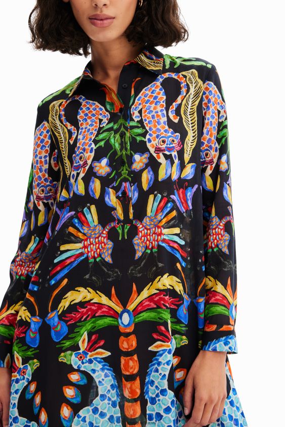 Desigual moterys stella jean maxi marškinėlių suknelė apranga S606BV20