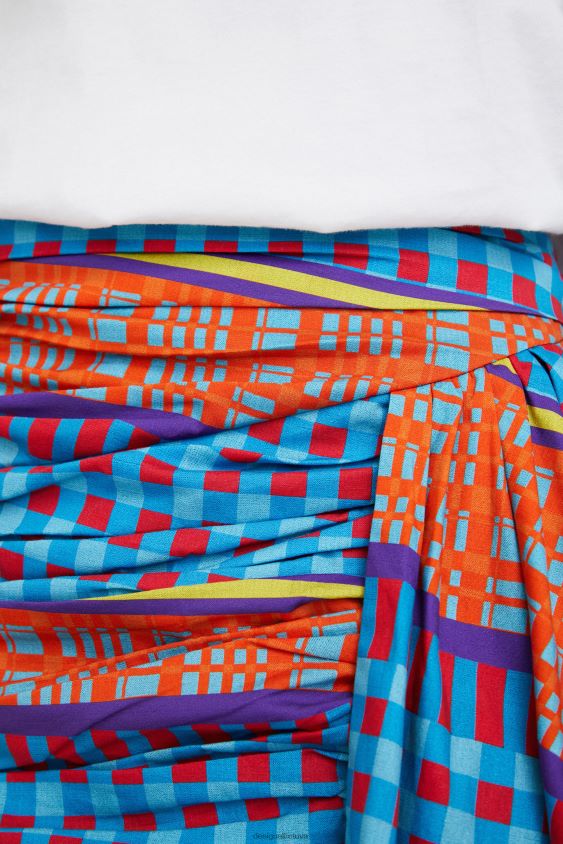 Desigual moterys stella jean trumpa dviejų dalių suknelė apranga S606BV1081