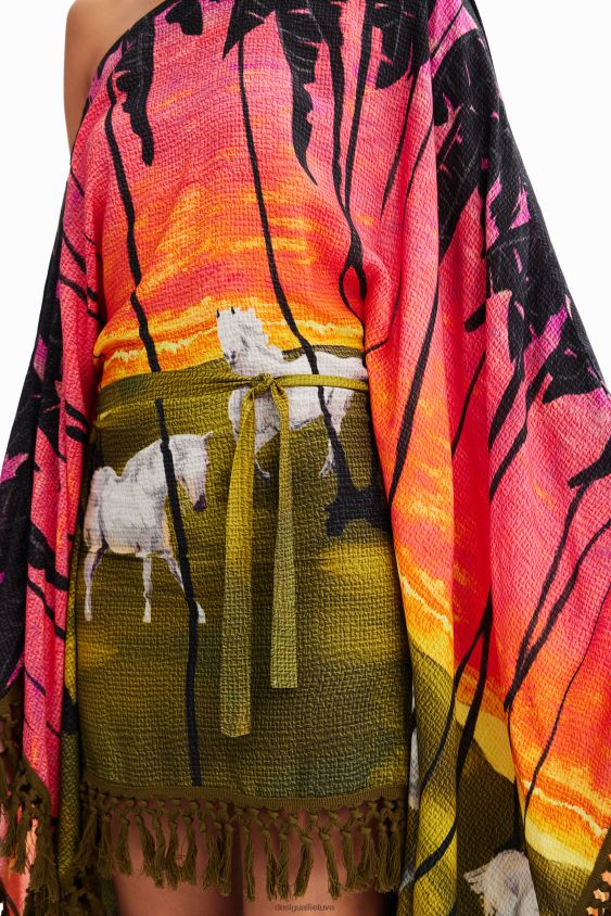 Desigual moterys stella jean trumpa pončo suknelė apranga S606BV333
