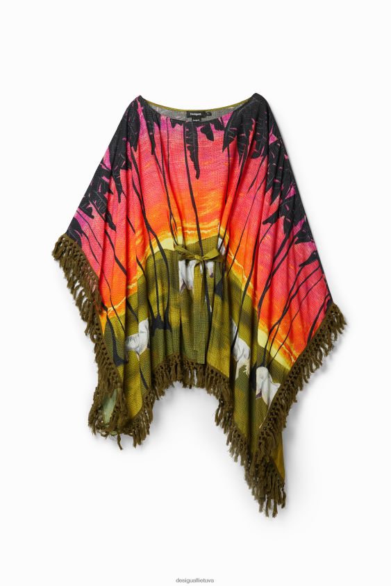Desigual moterys stella jean trumpa pončo suknelė apranga S606BV333