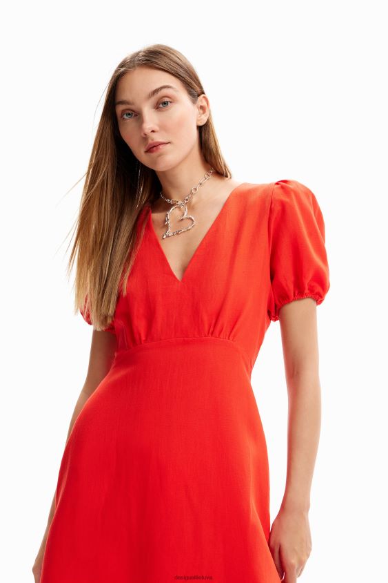 Desigual moterys suknelė trumpomis pūstomis rankovėmis apranga S606BV222