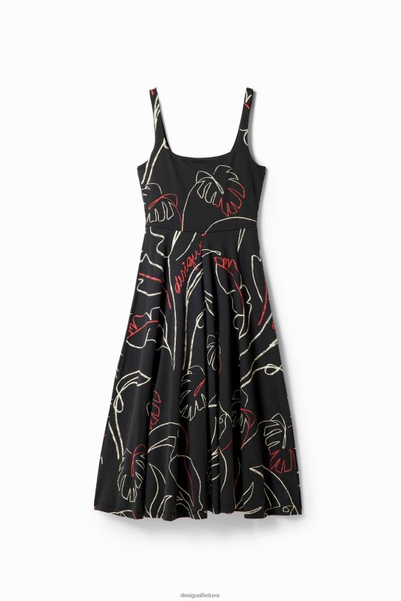 Desigual moterys tropinė trikotažo suknelė su juostele apranga S606BV973
