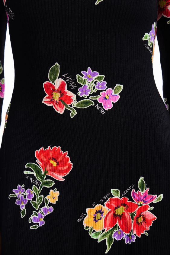 Desigual moterys trumpa gėlėta čiuožimo suknelė apranga S606BV17