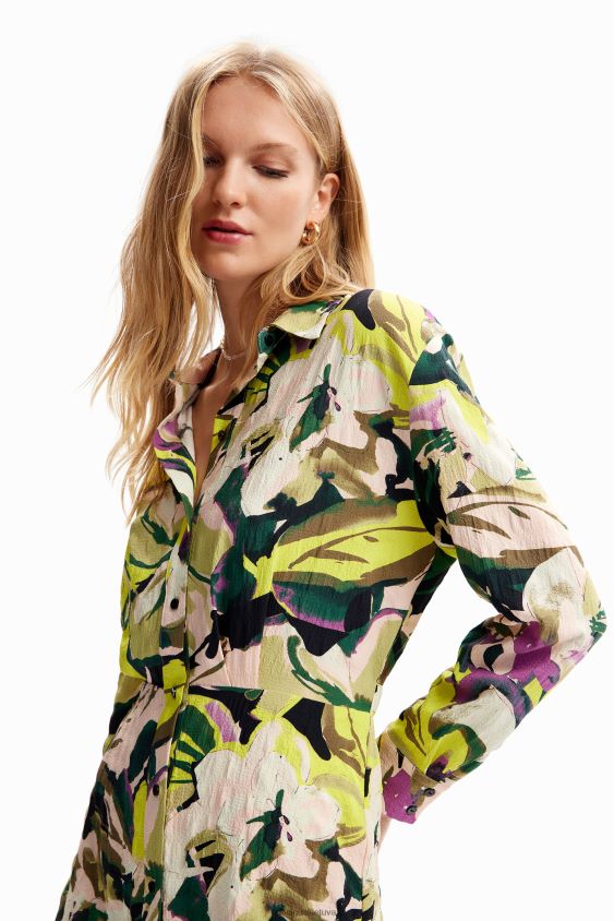 Desigual moterys trumpa gėlėta marškinių suknelė apranga S606BV158