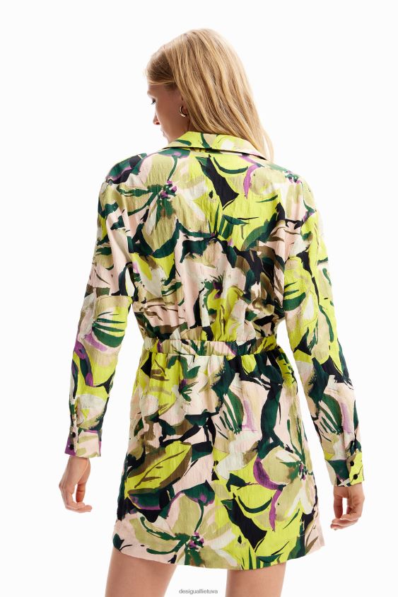 Desigual moterys trumpa gėlėta marškinių suknelė apranga S606BV158