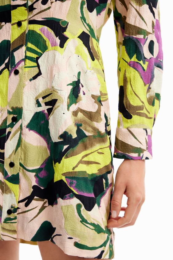 Desigual moterys trumpa gėlėta marškinių suknelė apranga S606BV158