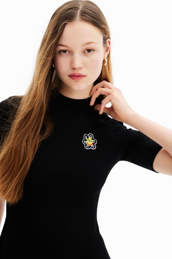 Desigual moterys trumpa gėlių čiuožimo suknelė apranga S606BV857