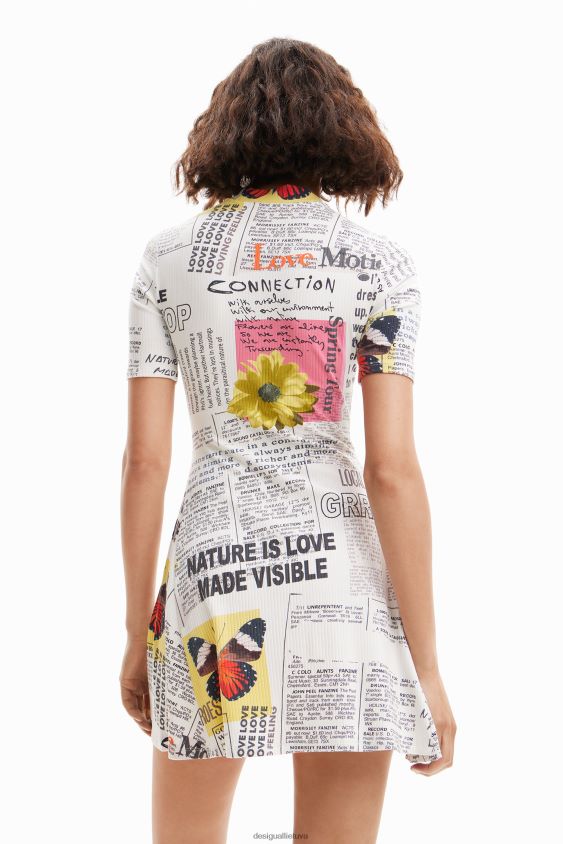 Desigual moterys trumpa laikraščio čiuožėjo suknelė apranga S606BV845