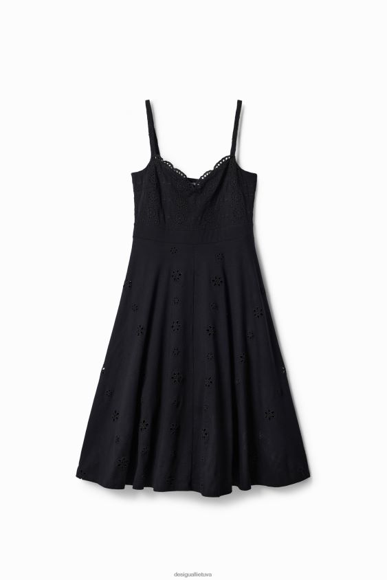 Desigual moterys Šveicariška siuvinėta midi suknelė apranga S606BV38