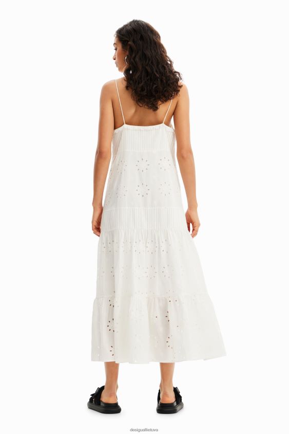 Desigual moterys Šveicariška siuvinėta midi suknelė apranga S606BV478