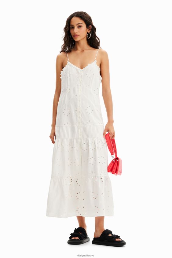 Desigual moterys Šveicariška siuvinėta midi suknelė apranga S606BV478