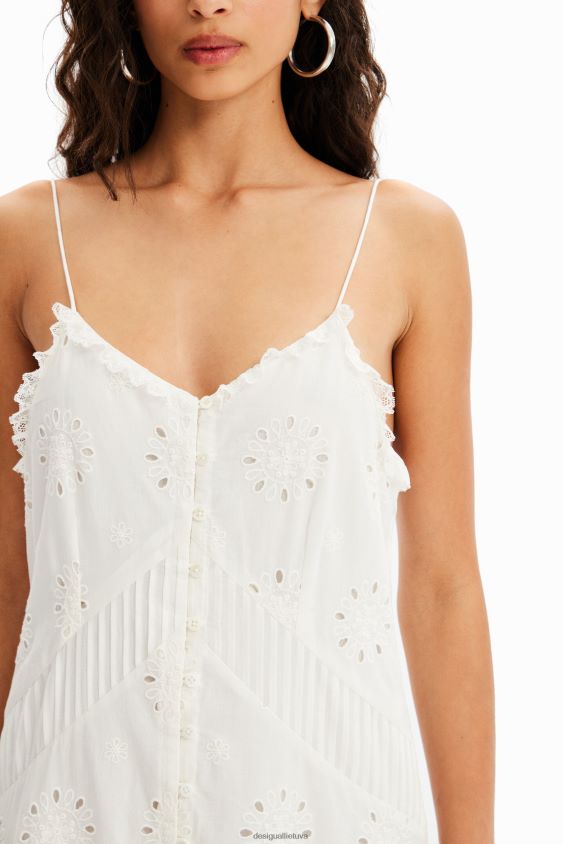 Desigual moterys Šveicariška siuvinėta midi suknelė apranga S606BV478