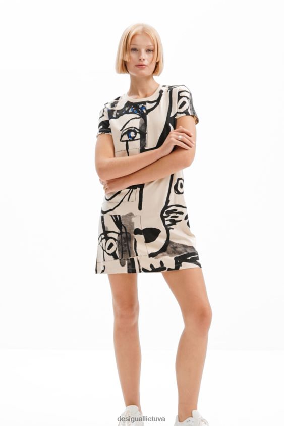 Desigual moterys veido mini marškinėlių suknelė apranga S606BV1000
