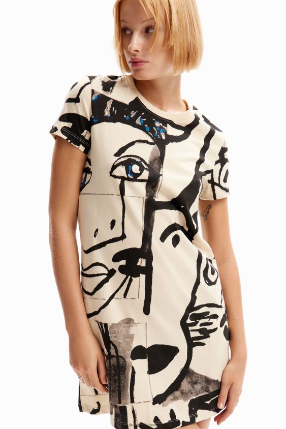 Desigual moterys veido mini marškinėlių suknelė apranga S606BV1000
