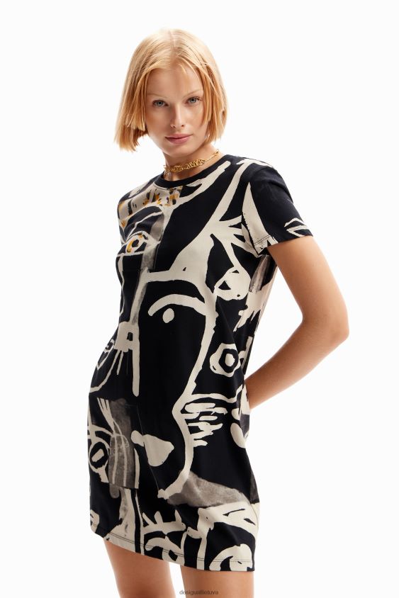Desigual moterys veido mini marškinėlių suknelė apranga S606BV44