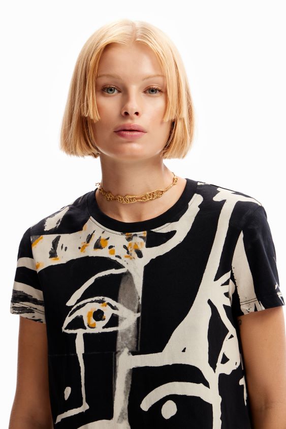 Desigual moterys veido mini marškinėlių suknelė apranga S606BV44