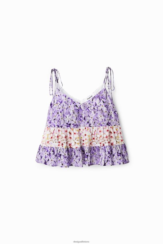 Desigual moterys Gėlėtas dirželis viršuje apranga S606BV769