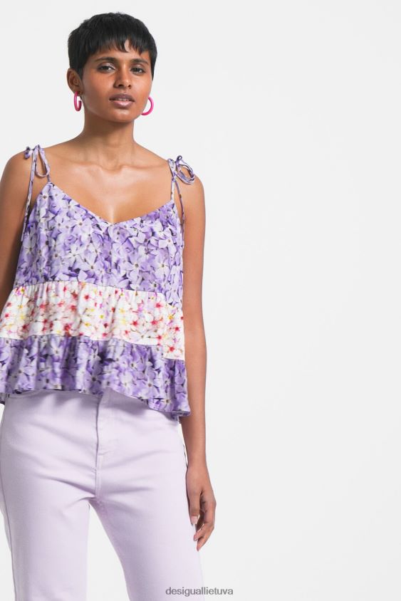 Desigual moterys Gėlėtas dirželis viršuje apranga S606BV769