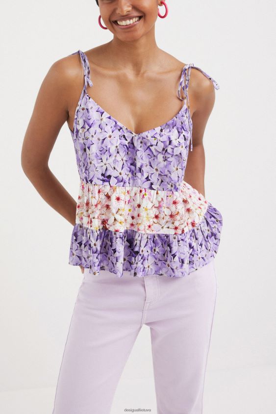 Desigual moterys Gėlėtas dirželis viršuje apranga S606BV769