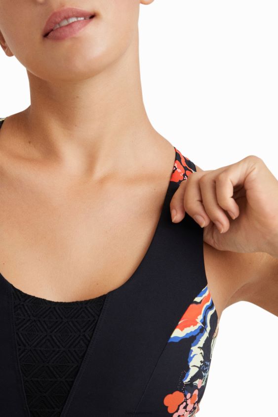 Desigual moterys plonas viršutinių gėlių dirželis apranga S606BV363