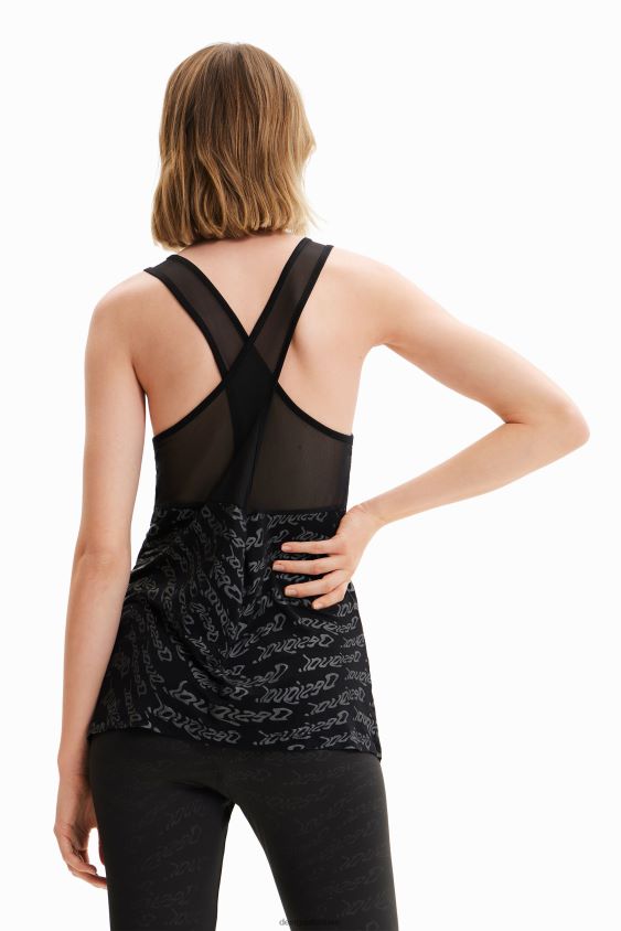 Desigual moterys sportinio logotipo liemenės viršus apranga S606BV628