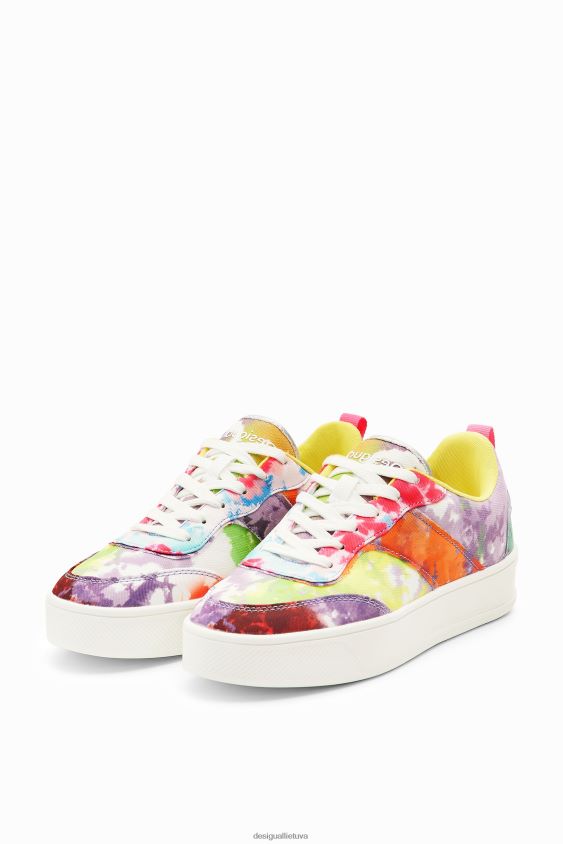 Desigual moterys akvareliniai kratinio platforminiai sportbačiai avalynė S606BV1503