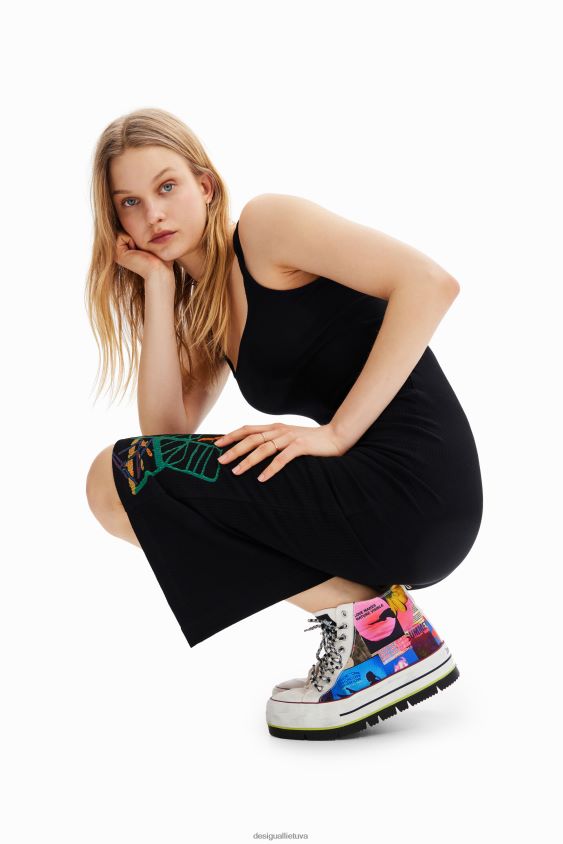 Desigual moterys aukštos viršūnės platforminiai koliažiniai sportbačiai avalynė S606BV1464