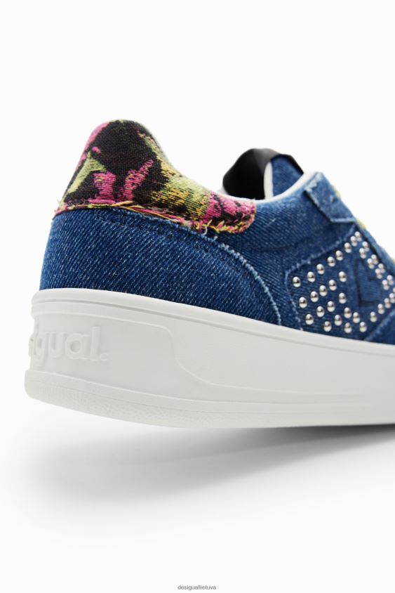 Desigual moterys džinsiniai širdelės sportbačiai su platforma avalynė S606BV1491