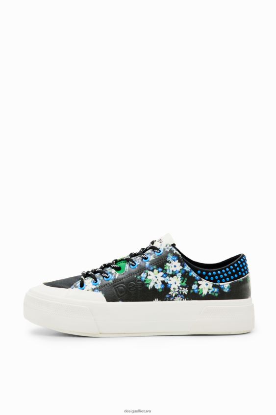 Desigual moterys gėlėti platforminiai sportbačiai avalynė S606BV1499