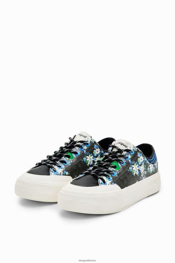 Desigual moterys gėlėti platforminiai sportbačiai avalynė S606BV1499