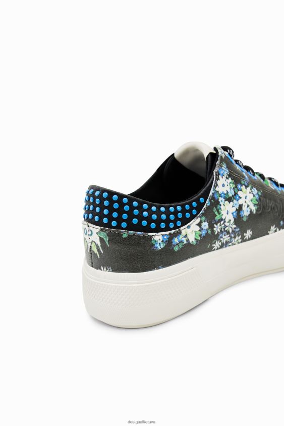 Desigual moterys gėlėti platforminiai sportbačiai avalynė S606BV1499