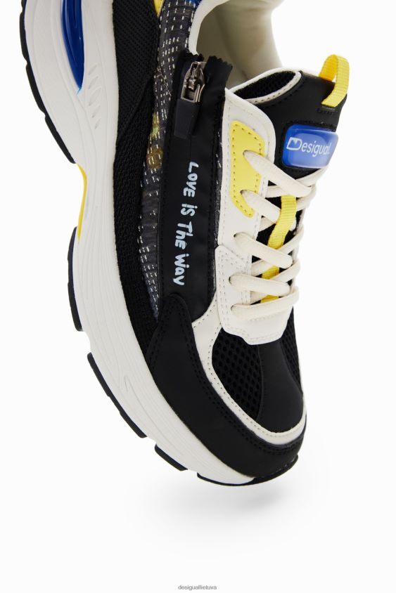 Desigual moterys kratiniai bėgimo sportbačiai su užtrauktuku avalynė S606BV1490