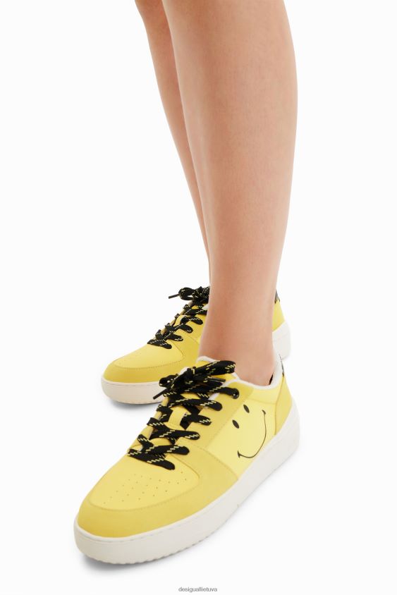 Desigual moterys nusišluostyti šypsenėlių platforminiai sportbačiai avalynė S606BV322