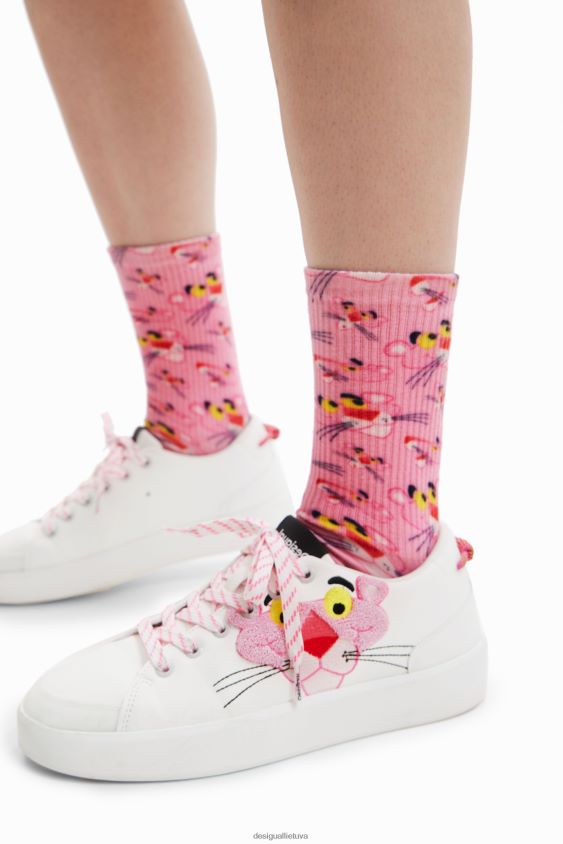 Desigual moterys rožiniai panther platforminiai sportbačiai avalynė S606BV1014