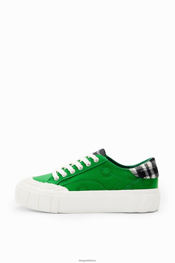 Desigual moterys tartano platforminiai sportbačiai avalynė S606BV1498