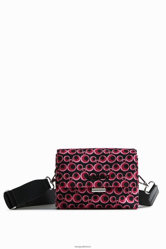 Desigual moterys apskritas žakardo stropinis krepšys priedas S606BV1328