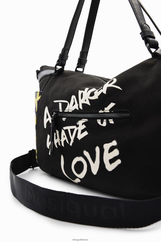Desigual moterys didelis drobinis laikraščių krepšys priedas S606BV1254