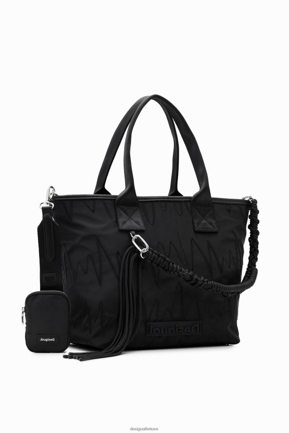 Desigual moterys didelis išsiuvinėtas krepšys priedas S606BV598